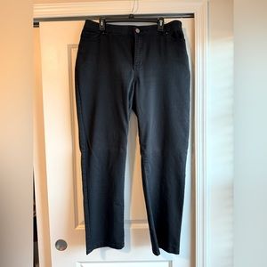 Straight leg black trousers